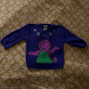 Barneys Vintage New York Purple Knit Sweater